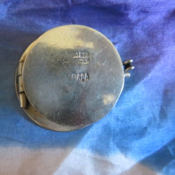 *Vintage* Alpaca Mexico Silver & Abalone PILL Box 1.25" Dia. (K312) - Picture 3 of 6